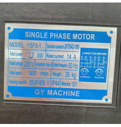 Pompe lavage moteur monophasé 170BAR 2.2KW 220V GY MACHINE | YSF5-1