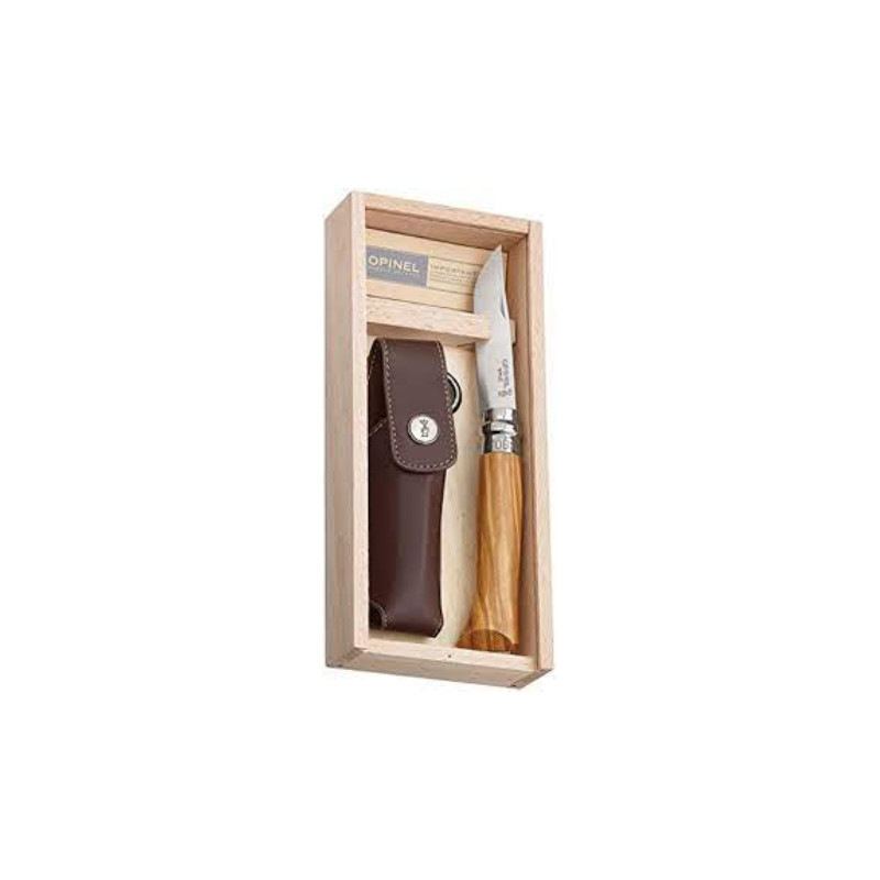 Couteau pliant Bois Olive N°8 lame inox OPINEL