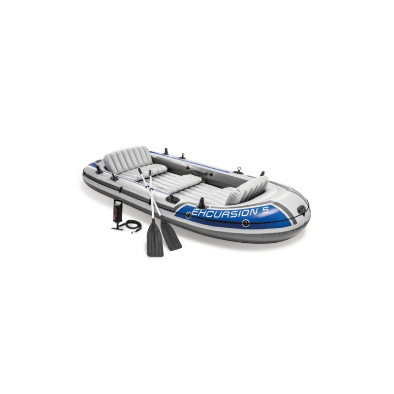 
									Bateau gonflable 5 place EXCURSION 5 (3,66 x 1,68 x 0,43 m) + pompe +2 rames +sac INTEX | 68325
								