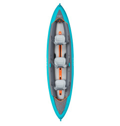 Canoe Kayak gonflable Fond haute pression DROP STITCH X100+ 3 Places 410x102cm ITIWIT | 1000000156058