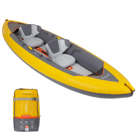 Canoe Kayak gonflable Fond haute pression DROP STITCH X100+ 2 Places 365x103cm ITIWIT | 2455396