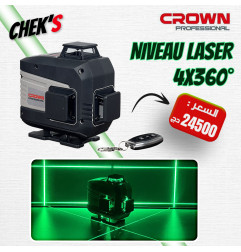 Niveau Laser 4x360° 4D 30m Avec Télécommande CROWN | CT44091-R