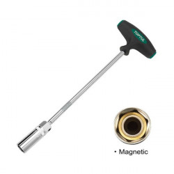 Clé de bougie d'allumage magnétique à poignée en T 14mm TOPTUL