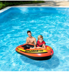 Bateau Gonflable 1 Place Explorer 100 avec pompe et rame 147x84x36cm INTEX | 58329