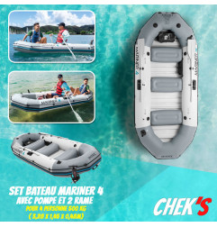 Bateau Gonflable Mariner 4 Pompe+ 2 Rame + Sac 328x145x48 INTEX | 68376NP