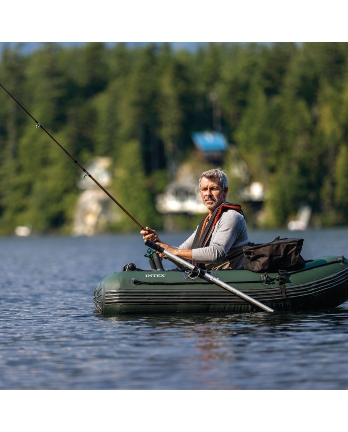 
									Bateau gonflable de pèche Float Tube BIG CATCH 1 place avec Pompe + Sac et 1 Rame 165x119x38cm INTEX | 68381
								