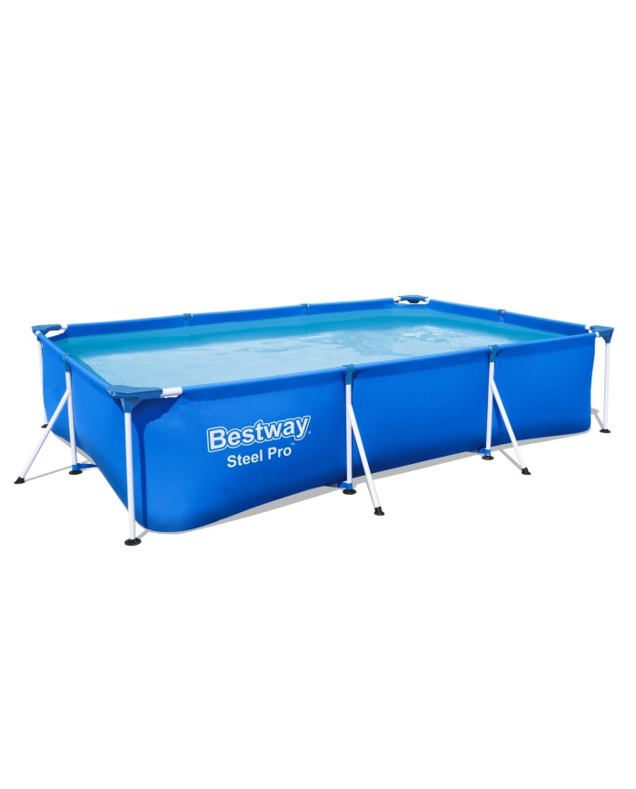 
									Piscine hors sol rectangle Steel Pro 300 x 201 x 66 cm bleu clair
								