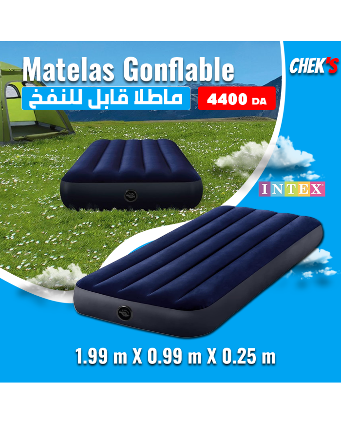 
									Matelas gonflable Classic Downy Large 1.5place 191 x 99 x 125cm INTEX | 64757
								