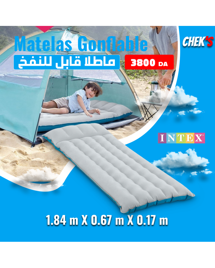 
									Matelas Gonflable 1 Place camping Mat  INTEX   | 67997
								
