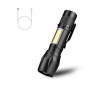 Lampe de poche double allumage USB 90mm BEETRO | LA218