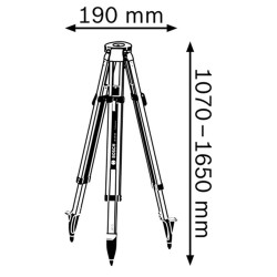 Trépied pour niveau laser 1.05-1.65m BOSCH