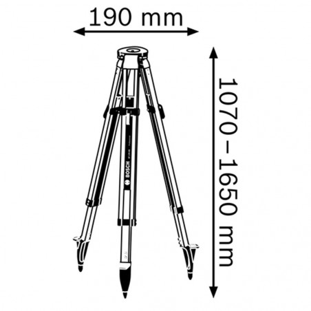 Trépied pour niveau laser 1.05-1.65m BOSCH