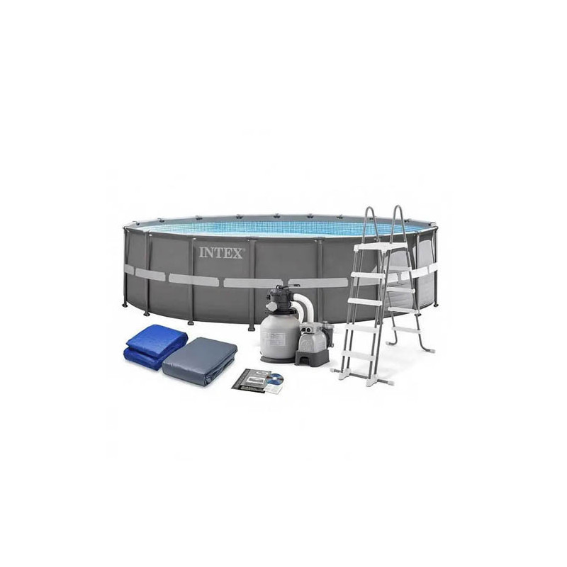 
									Piscine ronde ULTRA XTR 4.88m X 1.22m avec filtration + échelle + bâche INTEX
								