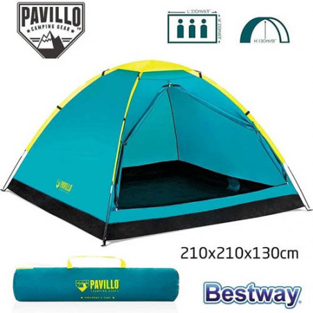 Tente De Randonnée 3 Places 210cm x 210cm x 130cm PAVILLO BESTWAY