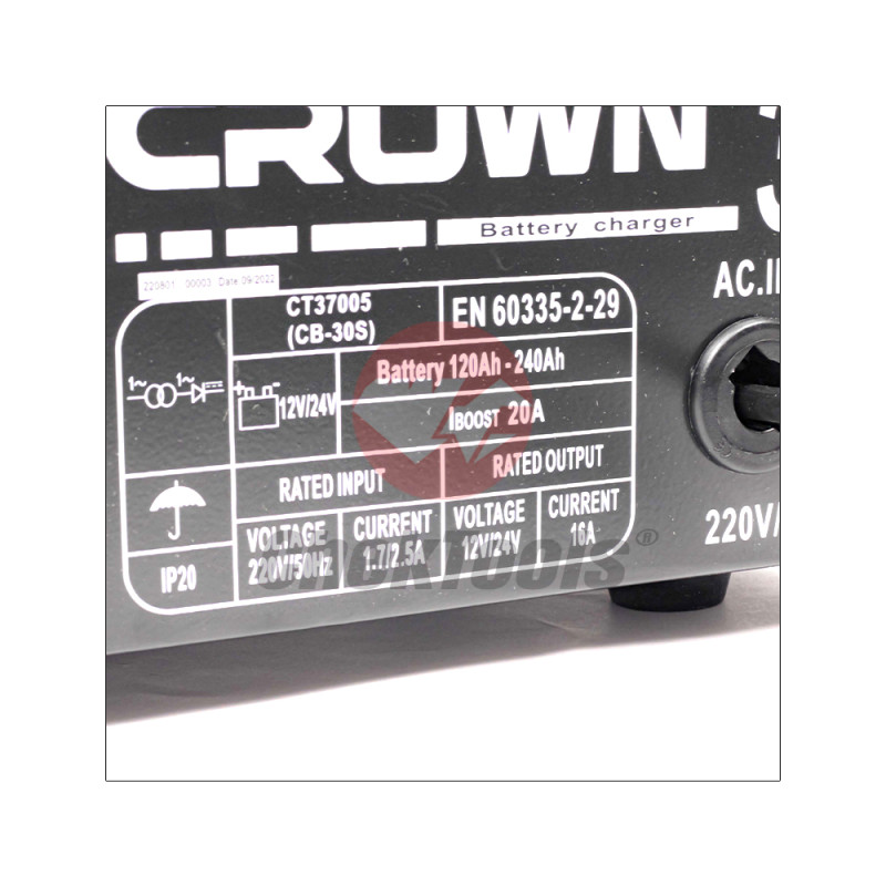 chargeur de batterie 6V/12V 128w CT37003 CROWN – Ventes D'outillages  professionnels