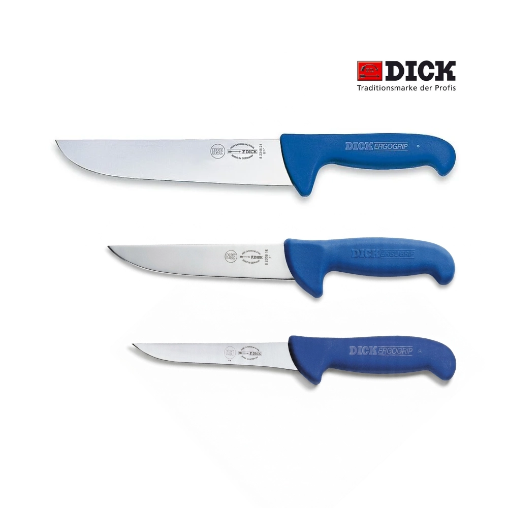 Serie de Couteaux 3Pcs (21-18-13cm) (Bleu) ErgoGrip F.DICK Germany