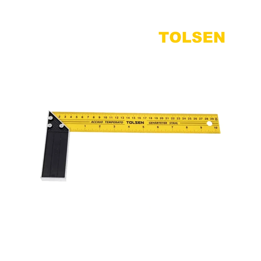 Equerre (L) 30cm 12" (Jaune) TOLSEN