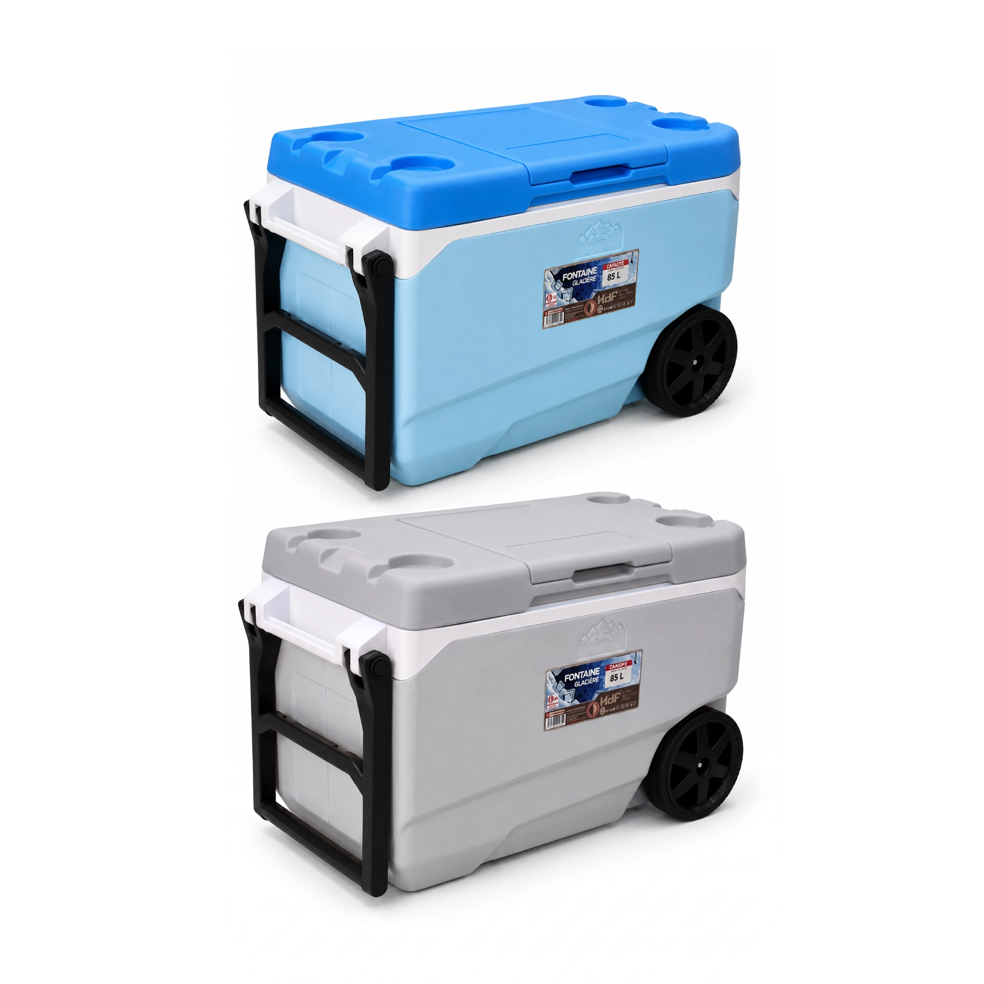 Fontaine Glacière Valise 85L avec Roulettes 
