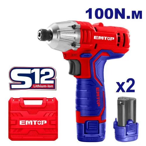 Visseuse a Choc 12v  100NmEMTOP | ECDLIR12021