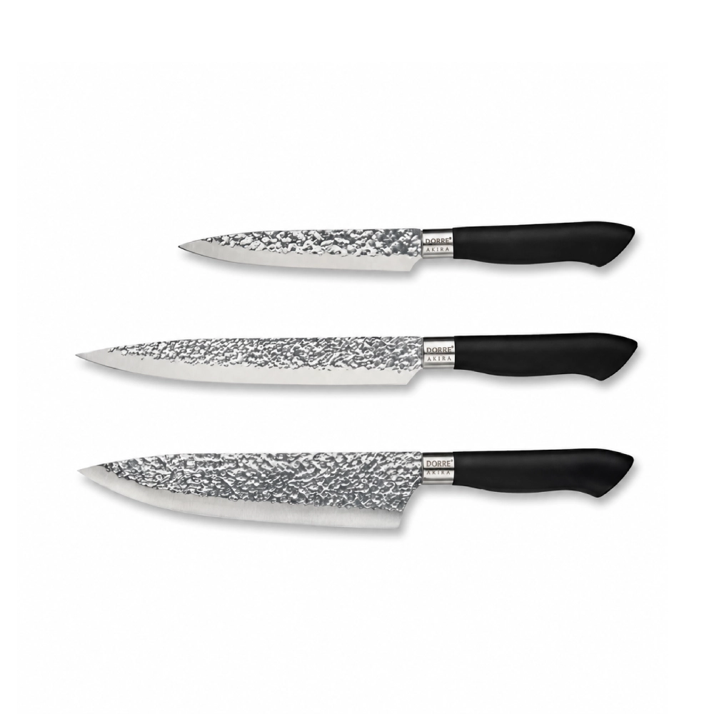 Coffret de couteaux 3pcs Akira en acier inoxydable DORRE Suédois